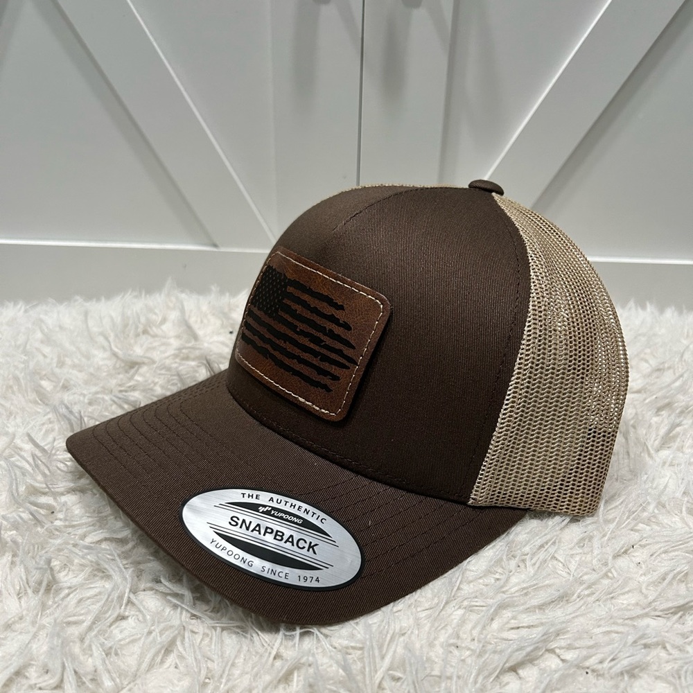 Trucker SnapBack hat American flag